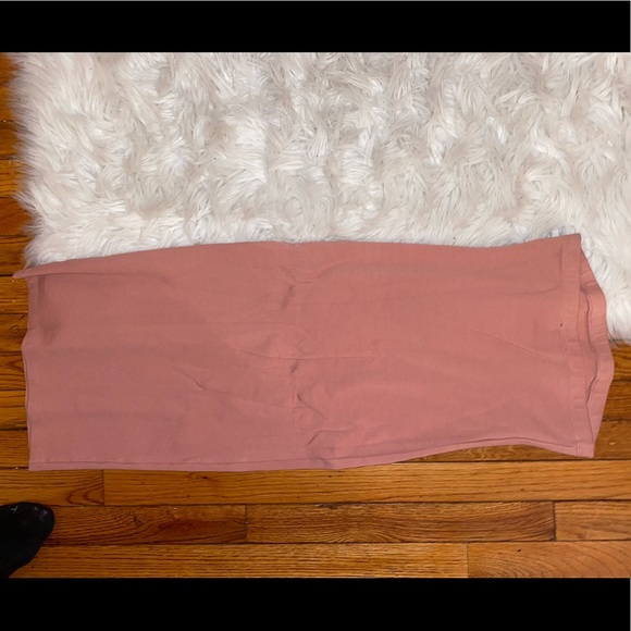 Strapless Blush Midi Tube Dress - Picture 3 of 4